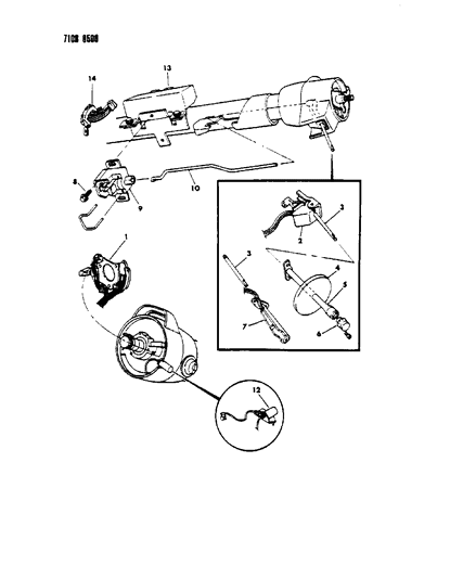 1987 Dodge Omni Turn Signal Switch Diagram for 4373048