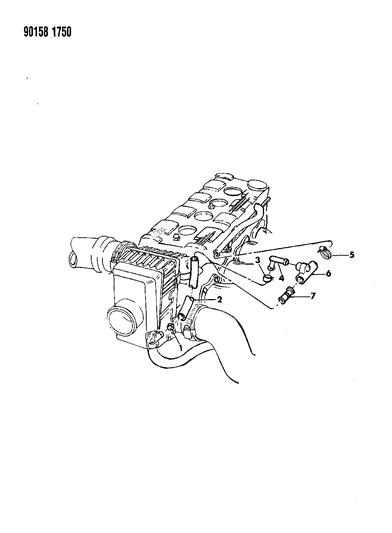 1990 Chrysler TC Maserati Crankcase Ventilation Diagram 1 - Thumbnail