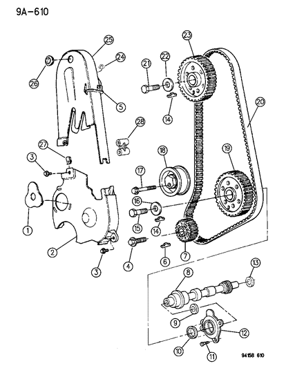 1994 Chrysler Town & Country Pressure Hose Stud Diagram for 6502564