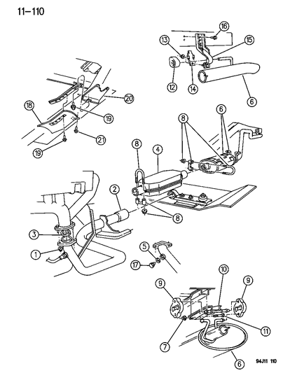 1994 Jeep Wrangler Insulator Diagram for 52018814