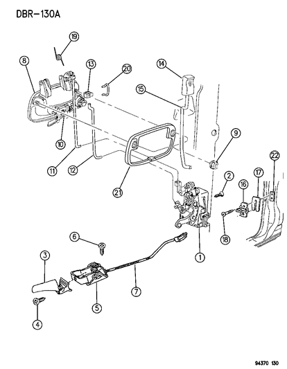 1994 Dodge Ram 1500 Rod, Front Passenger Side Diagram for 55074726