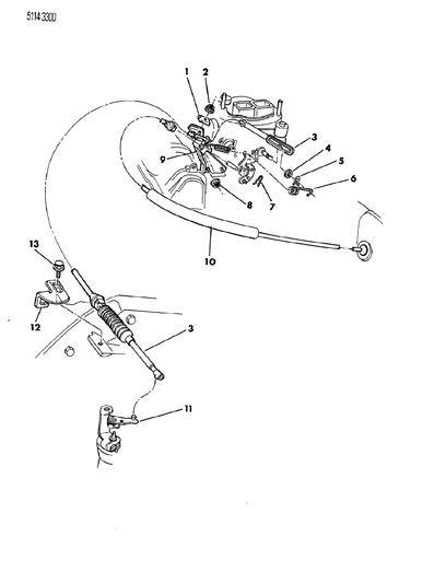 1985 Chrysler Executive Limousine Throttle Control Diagram 1 - Thumbnail