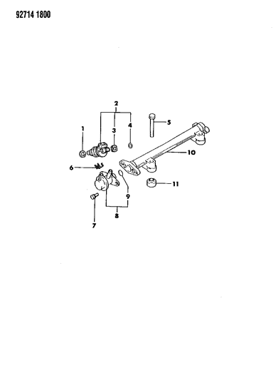 1992 Dodge Colt Fuel Rail & Related Parts Diagram 1 - Thumbnail
