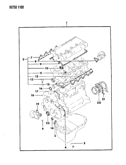 1990 Dodge Colt Engine Gasket Sets Diagram 2 - Thumbnail