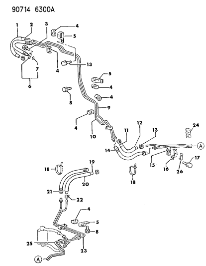 1990 Dodge Ram 50 Fuel Lines Diagram 1 - Thumbnail