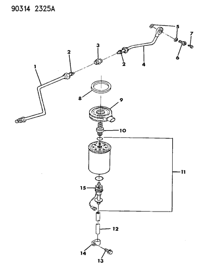 1992 Dodge D150 Fuel Filter Diagram 2 - Thumbnail