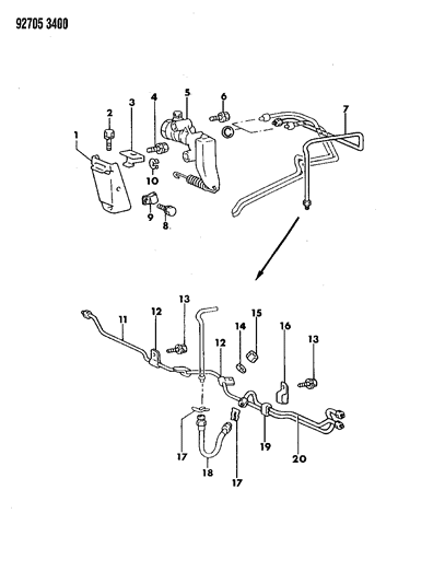 1993 Dodge Ram 50 Brake Lines & Hoses, Rear Diagram 2 - Thumbnail