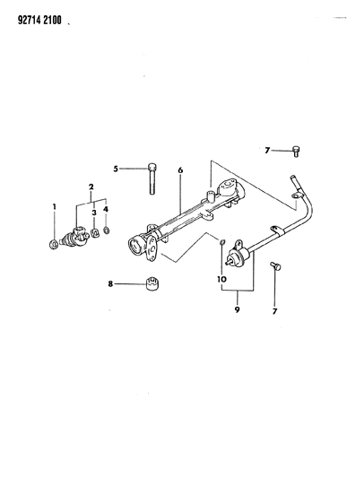 1992 Dodge Colt Fuel Rail & Related Parts Diagram 3 - Thumbnail