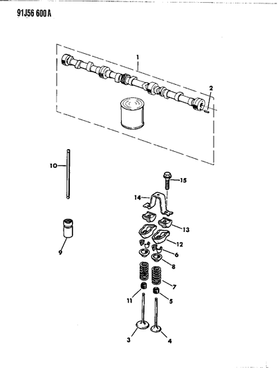 1992 Jeep Comanche Camshaft & Valves Diagram 2 - Thumbnail