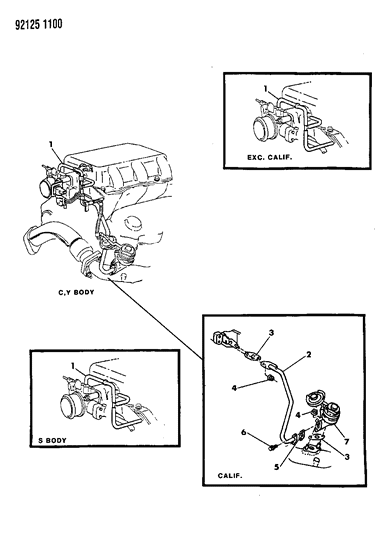 1992 Chrysler LeBaron GTC EGR System Diagram 3 - Thumbnail