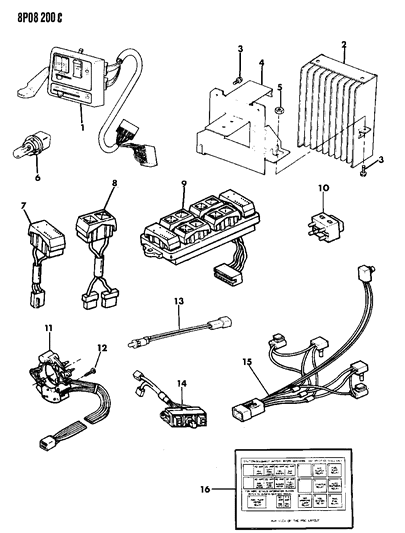 1992 Dodge Monaco Switches & Sending Units Diagram 1 - Thumbnail