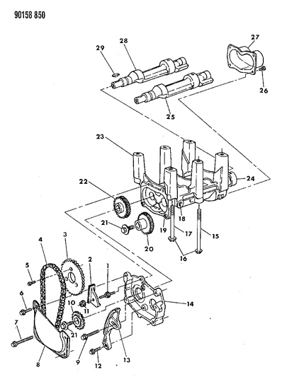 1990 Chrysler LeBaron GTC Balance Shafts Diagram 2 - Thumbnail
