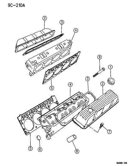 1994 Dodge Ram Wagon Cylinder Head Diagram 3 - Thumbnail
