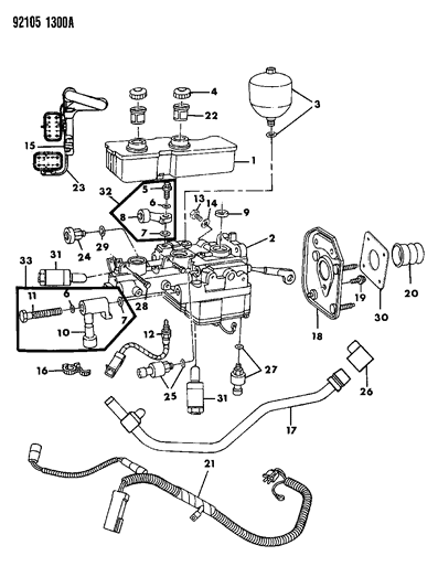 1992 Dodge Caravan Master Cylinder Diagram 2 - Thumbnail