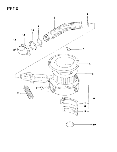 1989 Dodge Raider Air Cleaner Diagram 2 - Thumbnail