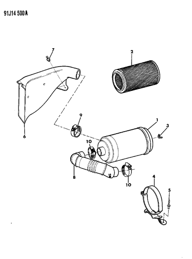 1992 Jeep Comanche Air Cleaner Diagram 2 - Thumbnail