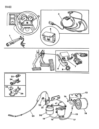 1985 Chrysler Executive Limousine Speed Control - Electronic Diagram 1 - Thumbnail