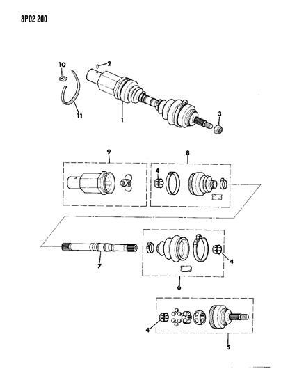 1990 Dodge Monaco Axle Nut Diagram for 34201106
