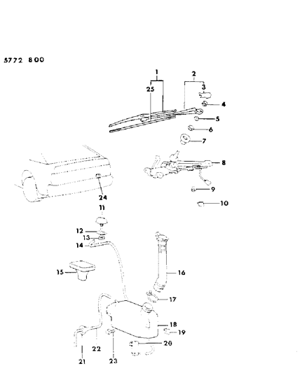 1986 Dodge Conquest Nut Diagram for MB196546