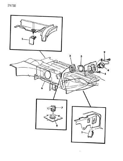 1985 Chrysler Executive Limousine Fuel Tank & Filler Tube Diagram 2 - Thumbnail