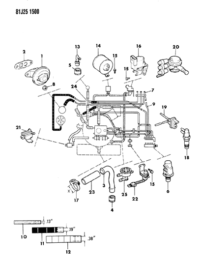 1986 Jeep Comanche Emission Controls Diagram 1 - Thumbnail