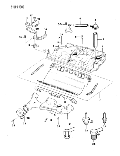 1986 Jeep Grand Wagoneer Plug Diagram for J0444660