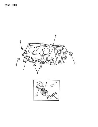 1987 Dodge Dakota Cylinder Block Diagram 2 - Thumbnail