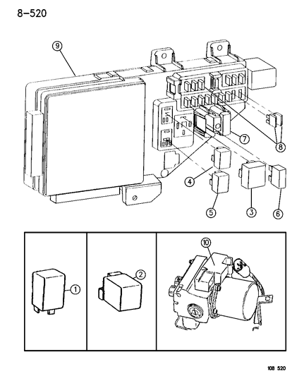 1996 Chrysler Cirrus Fuse Box Diagram for 4604436