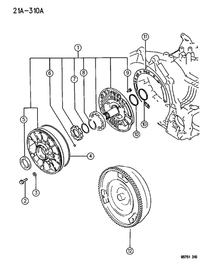 1995 Dodge Stealth Gasket, Oil Pump, 1992 Diagram for MD752978