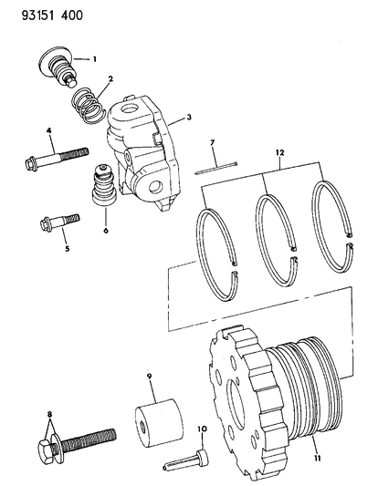 1993 Chrysler LeBaron GTC Governor, Automatic Transaxle Diagram