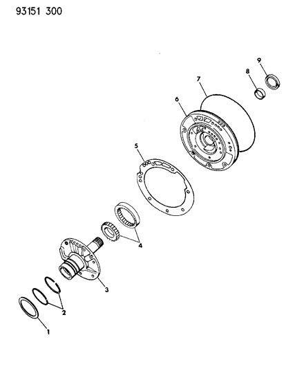 1993 Chrysler LeBaron GTC Oil Pump With Reaction Shaft Diagram 1 - Thumbnail