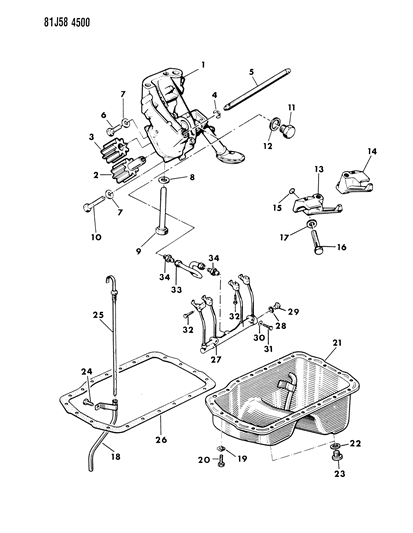 1986 Jeep Comanche Engine Oiling Diagram 2 - Thumbnail