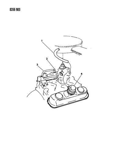 1989 Dodge D150 Crankcase Ventilation Diagram