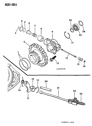 1993 Dodge W150 Body Package Governor Diagram for 4728460
