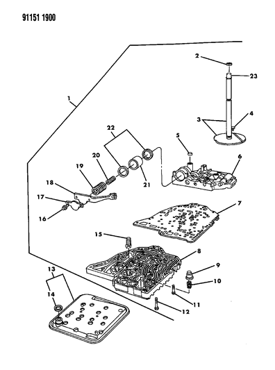 1991 Chrysler LeBaron GTC Valve Body Diagram 2 - Thumbnail