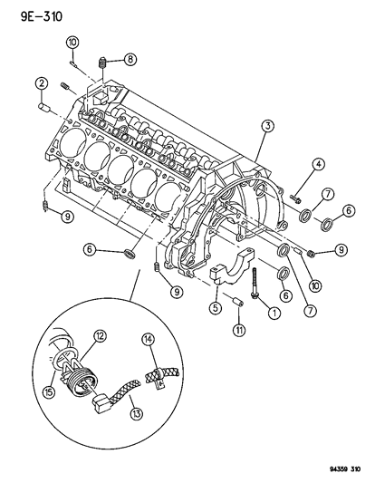 1994 Dodge Ram 3500 Bolt, Clutch Housing To Cylinder Block 3/8-16X1-1/2 Diagram for 6024035