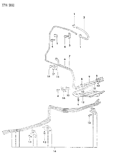1987 Dodge Colt Fuel Line Diagram 2 - Thumbnail