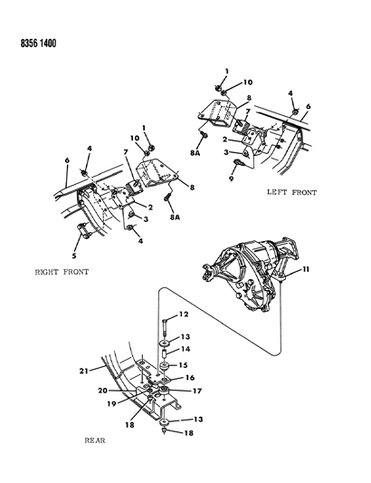 1989 Dodge D150 Engine Mounting Diagram 2 - Thumbnail