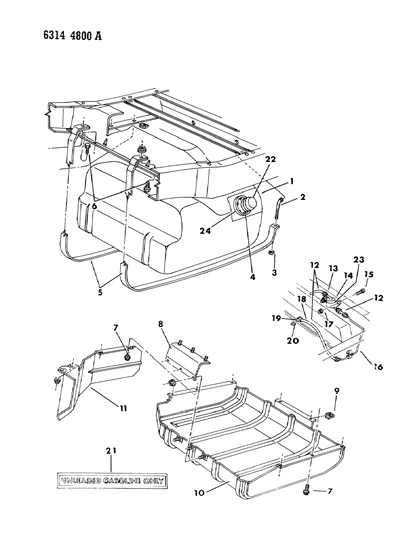 1987 Dodge D150 Fuel Tank Diagram 1 - Thumbnail