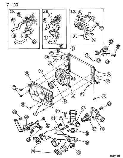 1996 Chrysler Sebring Screw And Washer Hexagon Head M8X1.25X55 Oil Pump To Block Diagram for 6101383