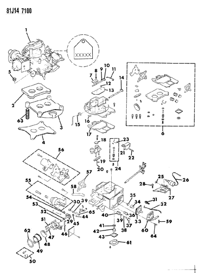 1985 Jeep Grand Wagoneer Stud Diagram for J0192423