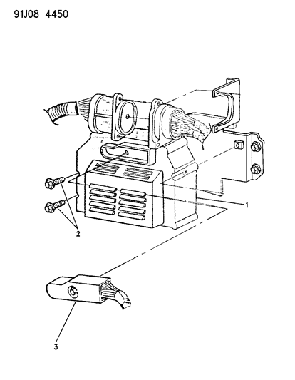 1992 Jeep Wrangler Single Board Engine Control Module Diagram for R6027436