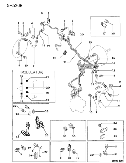 1996 Dodge Avenger Pressure Metering Valve Diagram for MB699554