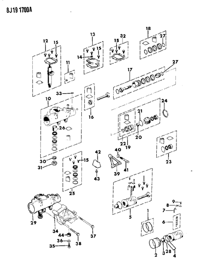 1990 Jeep Comanche Gear - Steering Diagram 2 - Thumbnail