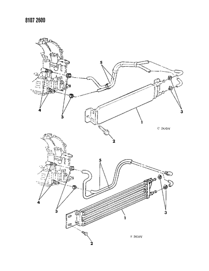 1988 Chrysler New Yorker Base Model Oil Cooler Diagram 2 - Thumbnail