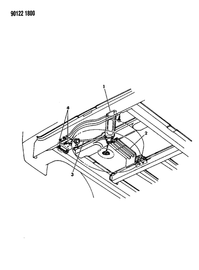 1990 Dodge Caravan Spare Tire Stowage Diagram 1 - Thumbnail