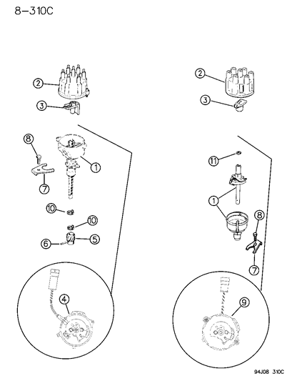 1995 Jeep Wrangler Distributor Diagram 2 - Thumbnail