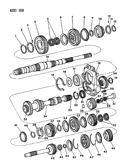 1987 Dodge Dakota Drive Shaft Bolt Diagram for 6501596