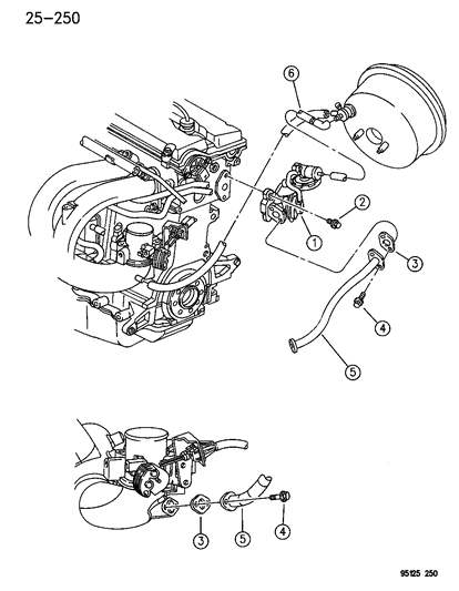1995 Chrysler Cirrus EGR System Diagram 1 - Thumbnail