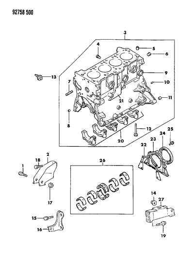 1994 Dodge Colt Cylinder Block Diagram 3 - Thumbnail